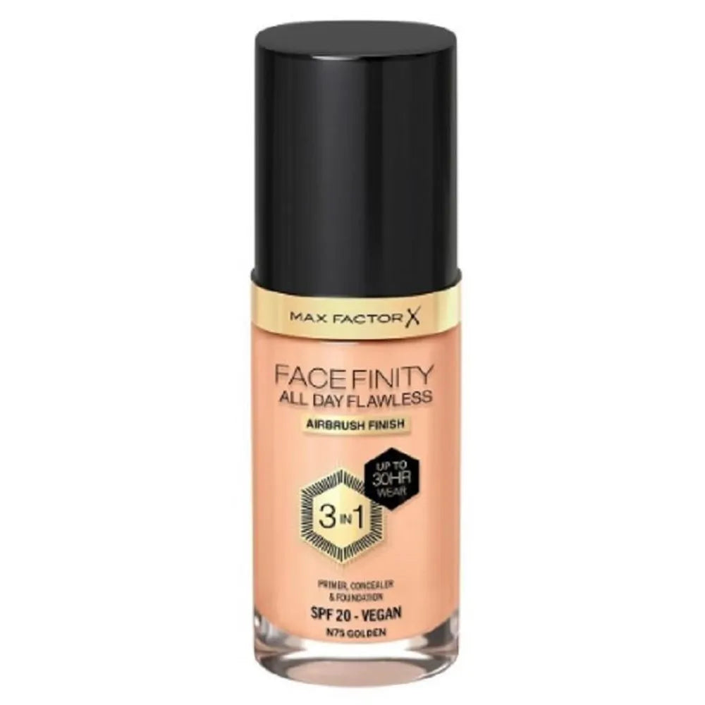 Fondotinta MAX FACTOR FaceFinity All Day Flawless 3 in 1 – Lunga Tenuta e Coprenza Naturale