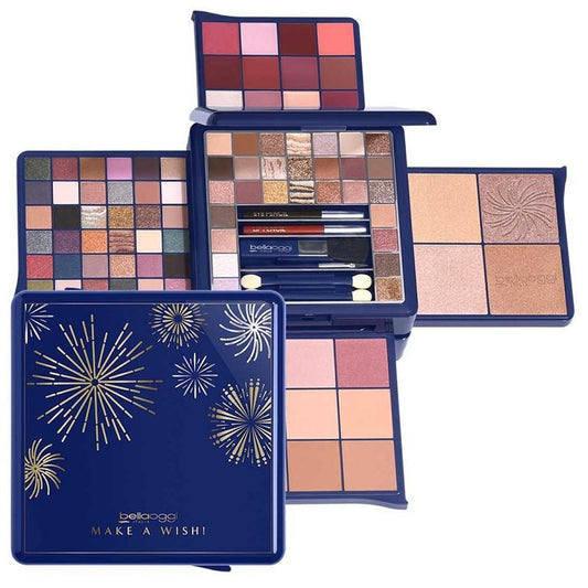 Bella Oggi Make a Wish Trousse Amore – Palette Make-Up Completa con Ombretti, Blush, Illuminanti e Matite
