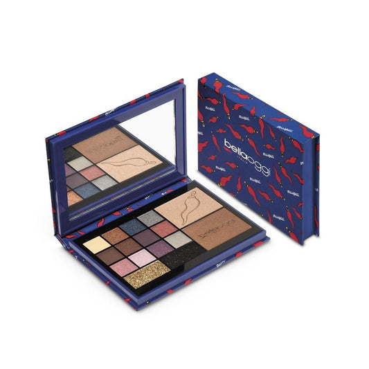 Bella Oggi Trousse The Fortune Il Corno Large – Palette Make-Up Completa con Ombretti, Blush, Illuminanti e Gloss