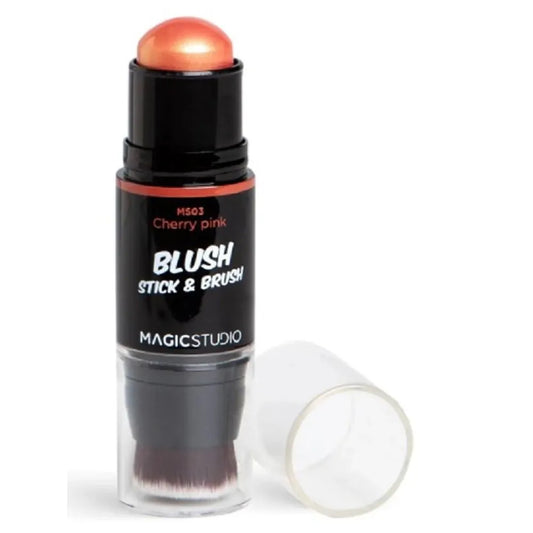 Blush Stick & Brush MAGICSTUDIO Cherry Pink – 2 in 1 con Pennello Integrato