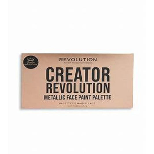 Revolution Creator Metallic Face Paint Palette – 12 Colori Metallo per Viso e Corpo