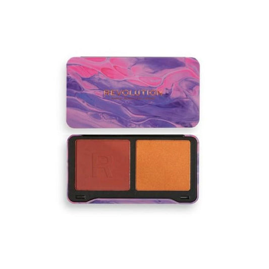 Revolution Face Palette Fard – Duo Blush in Polvere per un Effetto Naturale e Luminoso